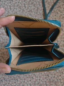 Teal Croc Embossed Crossbody Sling/ Phone Bag