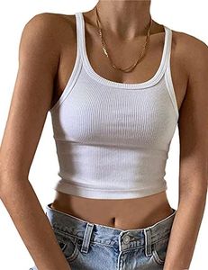 Basic White Ribbed Tank Top