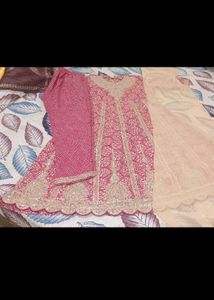 Beautiful Pink Embellished Kurta Set