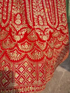 Hot Red Bridal Lahnga|heavy Work