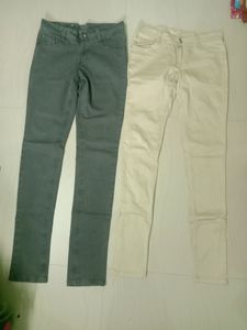 Cotton Stretchable Pants Combo Of 2 - DONATION