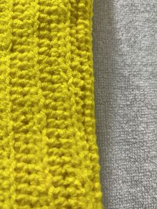 Crocheted Yellow &amp; Blue Striped Crochet Halter Top