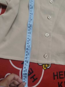 Beige crop shirt