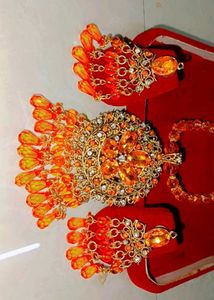 Orange Stone Jewelry Set