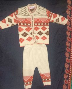 Vintage Knit Baby Outfit Set