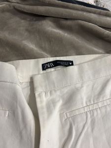 ZARA Chic White Flared Pants