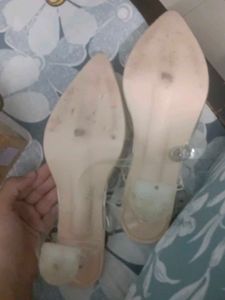 Crystal Embellished Transparent Heels