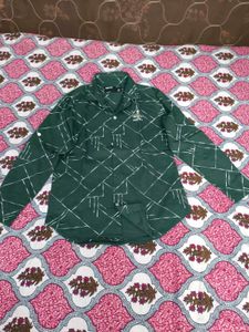 Stylish Boys' Printed Green Shirt | 6-8 years