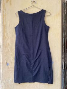 Sleeveless Blue Casual Dress
