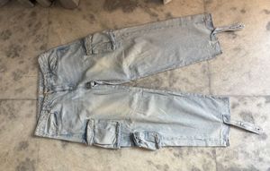 Light Wash Cargo Denim Jeans