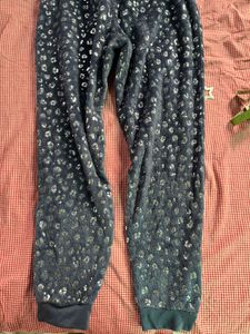 Silver cheetah print lower