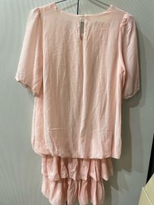 Chic Pink Ruffled Dress