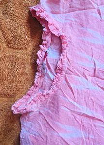 Pretty Pink Tie-Dye kurtha