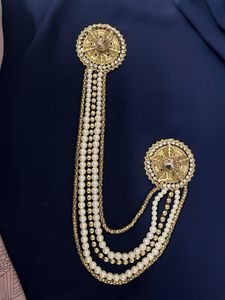 Exquisite Pearl &amp; Gold Tone Multi-Layered dress ac