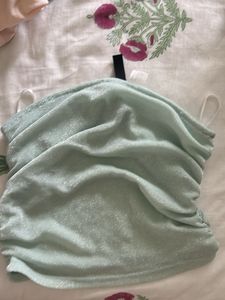 Sparkly Ruched Tube Top