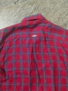 Classic Red Plaid Button-Up Shirt
