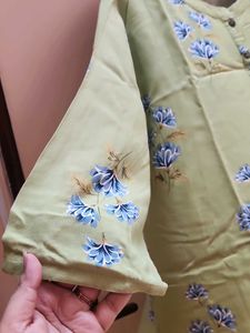 Light Green Floral Kurti