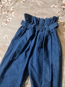 High Waisted Denim Jeans with Belt