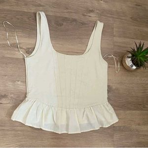 Zara Corset Style Peplum Top