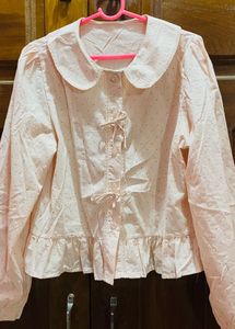 Cute pink polka dots top