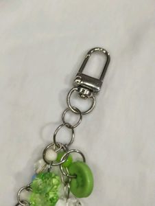 trendy Cute Green Lucky clover Charm Keychain