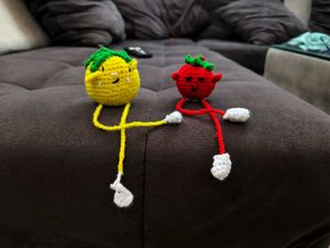 Handmade Crocheted Lemon & Tomato Duo