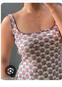 New not used Floral Print Sleeveless Kurti