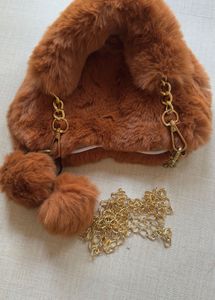 completely new Fuzzy Brown Novelty Bag