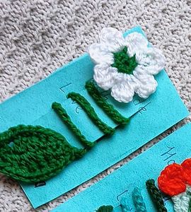 Handmade Crocheted Flower Bookmark