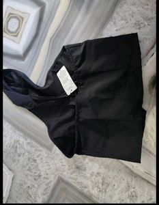 Chic Black High-Waisted Trousers &amp; Top Set