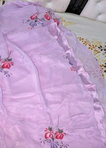 aachho Lilac Floral organza suit set