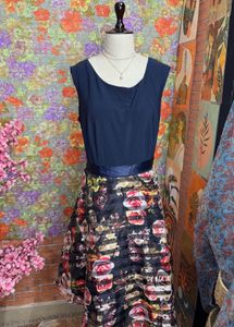 Elegant Floral Print Midi Dress