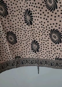 Unused Beige Short Kurti with Embellished Neckline