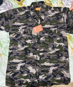 Camouflage Print Men's Shirt