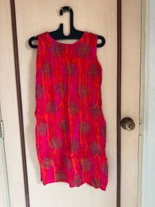 Vibrant Pink &amp; Orange Kurta