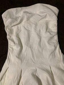 Elegant White stripless Tube Gown/Dress