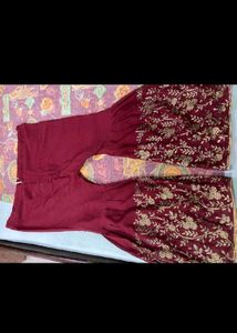 Elegent Maroon garara suit