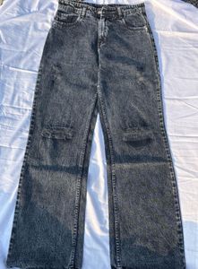 Ripped Wide Leg Jeans