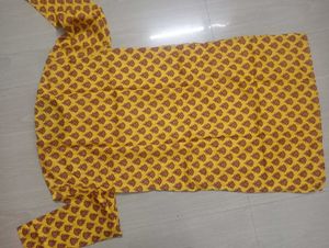 Men's printed cotton blend material Kurtas