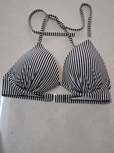 36C Striped Bikini Top