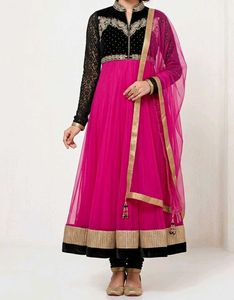 🆕 Stunning Pink Anarkali Suit Set