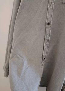 Men's Baggy Grey Washed Shirt