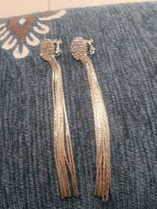 Blue Beaded Hoop Earrings single pair piece (₹300)
