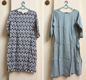 Two Printed Cotton Kurtas