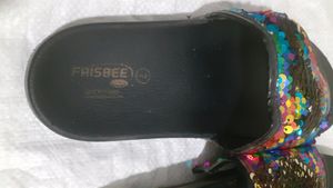 Sparkly Rainbow Sequin Slides