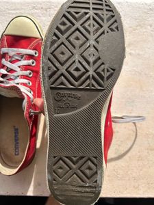 converse all star red canvas shoes