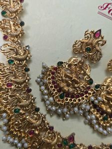 Intricate Gold Plated Necklace &amp; Earring Set