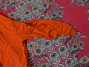 Orange Collared Sweatshirt