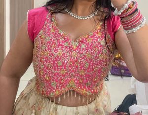 Embroidered Pink lehenga choli