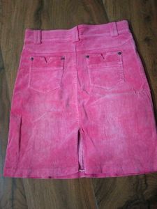 Pink Corduroy Skirt